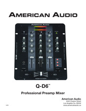 American Audio Q D6 Manual Del Usuario