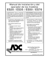 ADC ES76 Manual De Instalación Y Del Operador