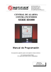 Notifier ID1000 Serie Manual De Programación