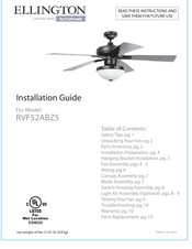 Craftmade Ellington RVF52ABZ5 Guia De Instalacion