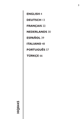 Philips HQ8445 Manual De Instrucciones