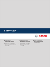 Bosch 1 687 001 926 Manual De Instrucciones