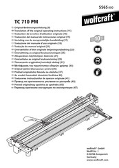 wolfcraft TC 710 PM Traducción Del Manual De Instrucciones Original