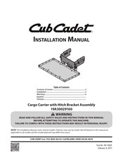 Cub Cadet 19A30029100 Manual Del Usuario
