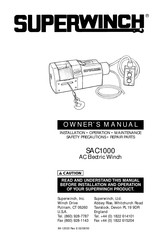 Superwinch SAC1000 Manual Del Propietário