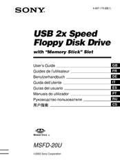 Sony Memory Stick MSFD-20U Guĺa Del Usuario