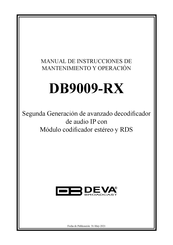 DEVA Broadcast DB9009-RX Manual De Instrucciones De Mantenimiento Y Operación