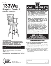 Whittier Wood Products Kingston Barstool Instrucciones Para Armar