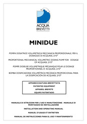 Acqua Brevetti MiniDUE PM003 Manual De Instrucciones Para El Uso Y Mantenimiento