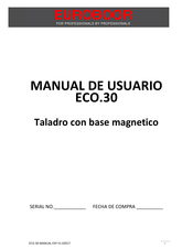 Euroboor ECO.30 Manual De Usuario