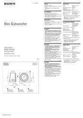 Sony XS-GTX121LC Instrucciones