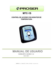 PROSER MTC-1S Manual De Usuario