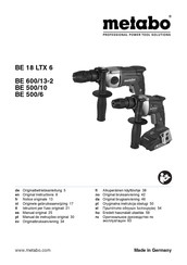 Metabo BE 18 LTX 6 Manual Del Usuario