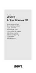 Loewe Active Glasses 3D Instrucciones De Manejo