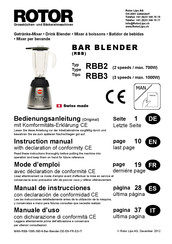 ROTOR RBB 3 Manual De Instrucciones