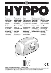 Nice HYPPO HY 7100 Manual De Instrucciones Y Catálogo De Recambios