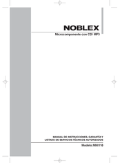 Noblex MNI110 Manual De Instrucciones, Garantia Y Listado De Servicios Tecnicos Autorizados