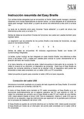 Handy Tech Easy Braille Instrucción Resumida