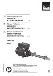 LUTZ B70H Manual De Instrucciones