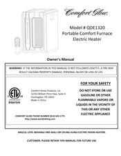 Comfort Glow QDE1320 Manual Del Propietário