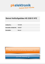 STEINEL PROFESSIONAL KFZ-Reparatur-Set Manual Del Usuario