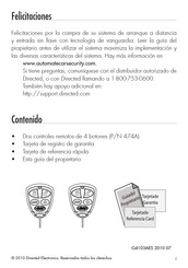 Directed Electronics Z2020A-474A Manual De Instrucciones