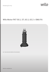 Wilo FKT 63.1 Instrucciones De Instalación Y Funcionamiento