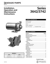 ITT Goulds Pumps 3742 Serie Instrucciones De Instalación, Operación Y Mantenimiento