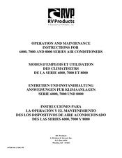 RV Products 8000 Serie Guía De Instalación, Operación Y Mantenimiento