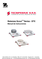 OHAUS Scout STX Serie Manual De Instrucciones