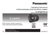 Panasonic LUMIX H-F007014 Instrucciones De Funcionamiento