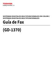 Toshiba GD-1370 Guía De Fax