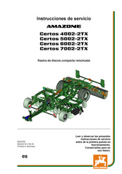 Amazone Certos 5002-2TX Instrucciones De Servicio