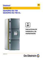 De Dietrich QUADRO DU 750 CL Instrucciones De Instalación Y De Mantenimiento