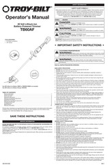 Troy-Bilt TB60AF Manual Del Operador