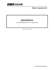 Adam Equipment INDICADOR GC Manual Del Usuario