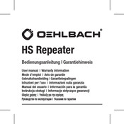 Oehlbach HS Repeater Manual Del Usuario