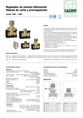 CALEFFI 140 Serie Instrucciones De Uso