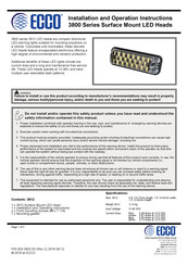 Ecco 3812 Instrucciones De Instalación Y Funcionamiento