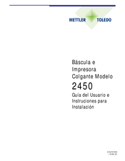 Mettler Toledo 2450 Guía Del Usuario E Instruciones Para Instalación