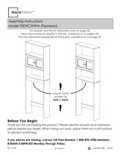 Mainstays 9509CHWM Instrucciones De Montaje