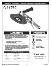 Sunex Tools SX214A Instrucciones De Operación