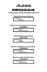 Alesis DEQ224 Manual De Inicio Rápido Para El Usuario