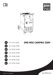 ims PRO MIG CARPRO 230V Manual Del Usuario