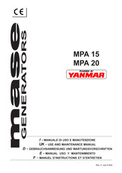 Mase MPA 20 Manual Uso Y Mantenimento