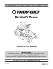 Troy Built 26J Mini-Rider Manual Del Operador