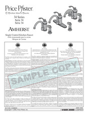 Price Pfister AMHERST 34 Serie Manual Del Usario