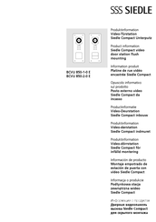 SSS Siedle BCVU 850-1-0 E Informacion De Producto