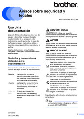 Brother MFC-J6510DW Avisos De Seguridad Y De Legales