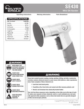 Silver Eagle SE430 Instrucciones De Operación Y Información De Advertencia Y Revisión De Refacciones